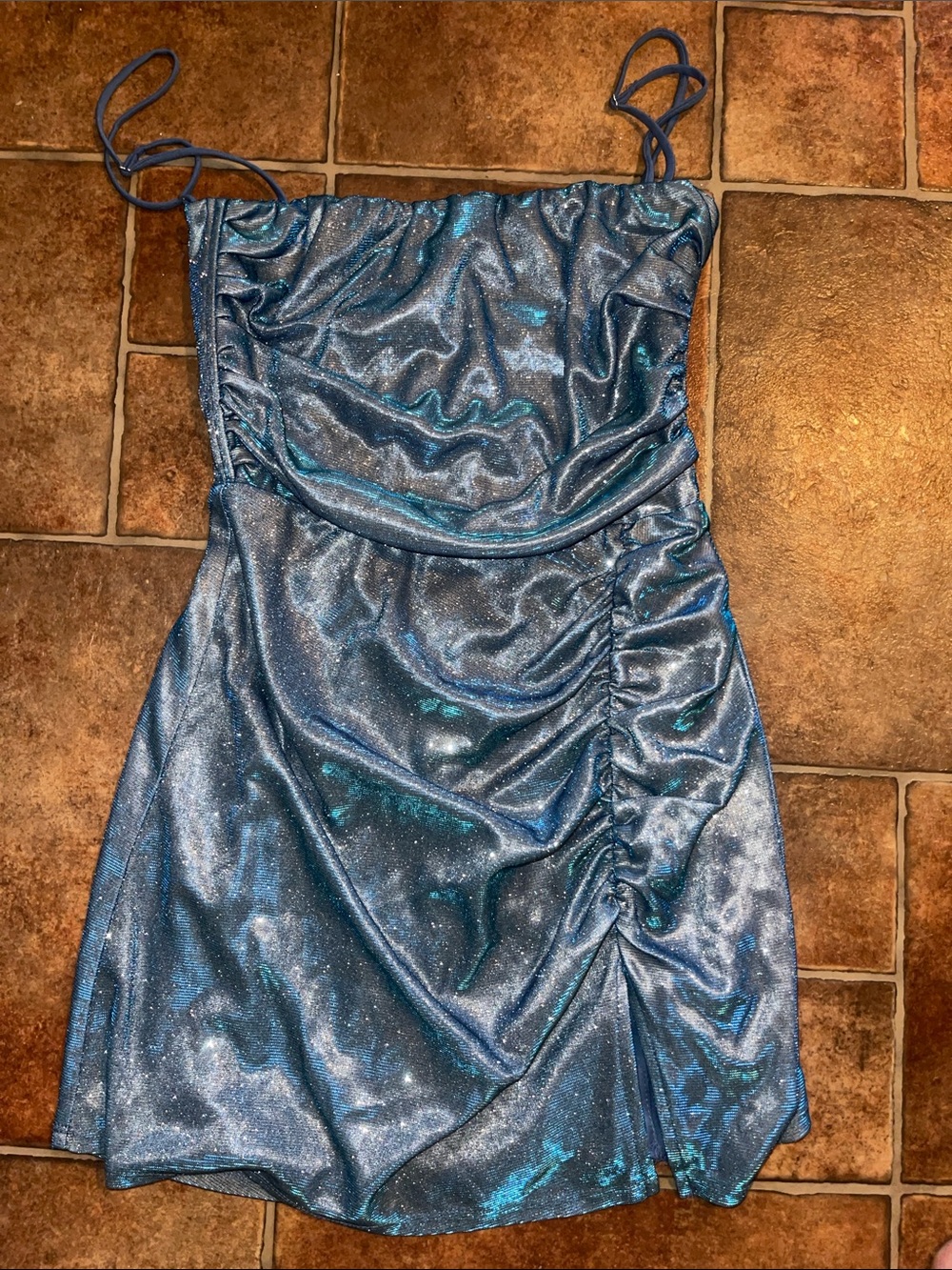 Lucy In the Sky Iridescent Glitter Dress Medium